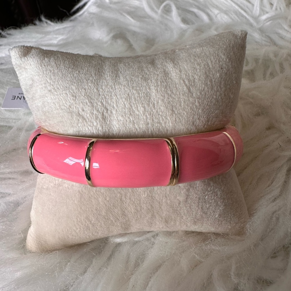 Park Lane Bloom Bracelet- Pink and Gold Bangle Bracelet- Single Bracelet